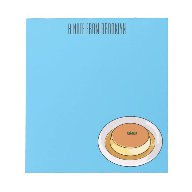 Bloc-note Illustration de caramel de crème (Devant)