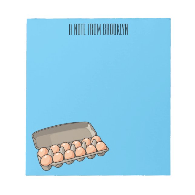 Bloc-note Illustration de carton d'oeufs (Devant)