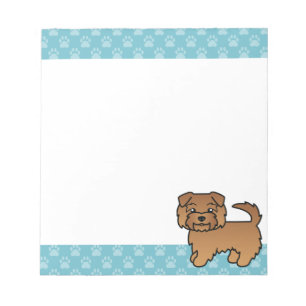 Bloc-note Illustration de chien de dessin animé Red Norfolk