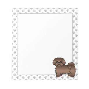 Bloc-note Illustration de chien de dessin animé Shih Tzu mar