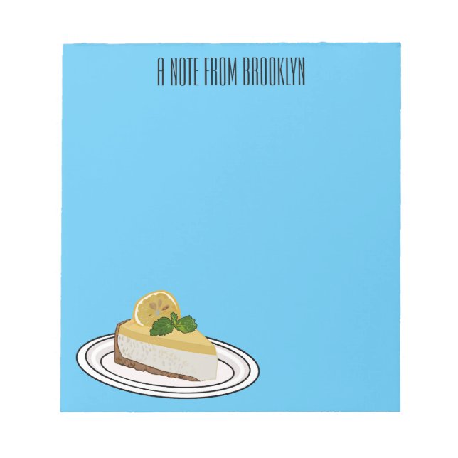 Bloc-note Illustration de citron cheesecake (Devant)