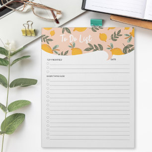 Bloc-note Illustration de citron mignon Liste de tâches à fa