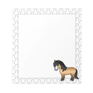 Bloc-note Illustration de dessin animé mignon de poney Shetl