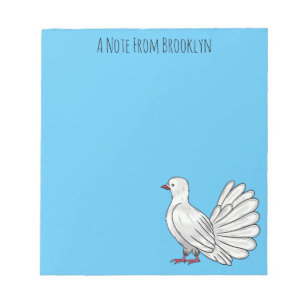 Bloc-note Illustration de dessin d'oiseau pigeon sauvage