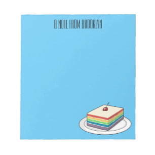 Bloc-note Illustration de gâteau arc-en-ciel
