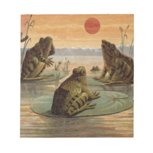 Bloc-note Illustration de grenouilles Lily Pads Moon