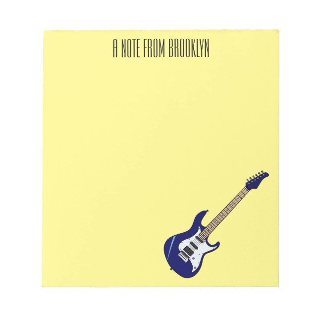 Bloc-note Illustration de guitare électrique (Devant)