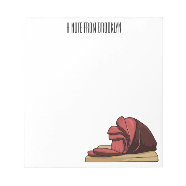 Bloc-note Illustration de jambon (Devant)