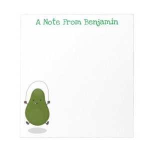 Bloc-note Illustration de la corde à sauter à l'avocat migno