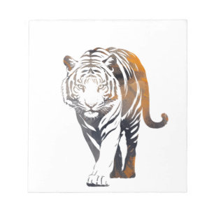 Bloc-note Illustration de la nature du tigre Silhouette Cool