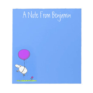 Bloc-note Illustration de l'humour en ballons de mouton mign