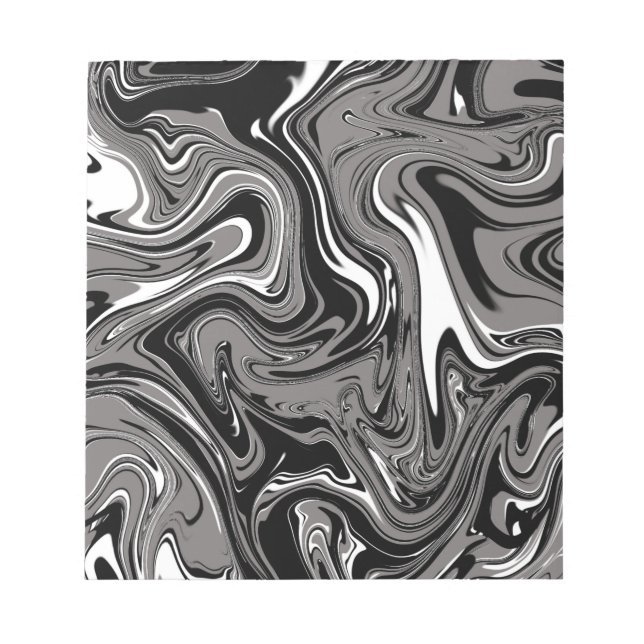 Bloc-note Illustration de marbre abstrait Noir   (Devant)