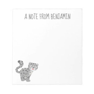 Bloc-note Illustration de mignon léopard des neiges