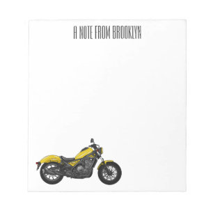 Bloc-note Illustration de moto Cruiser