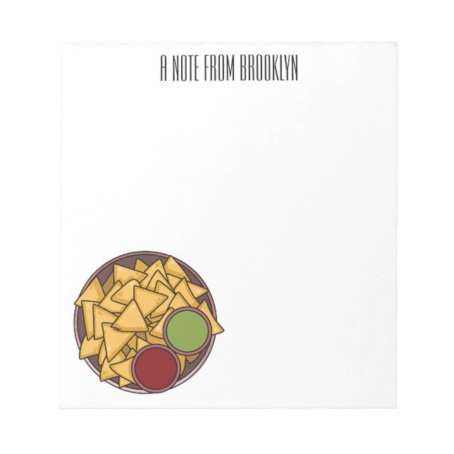 Bloc-note Illustration de Nachos (Devant)