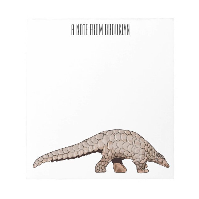 Bloc-note Illustration de Pangolin (Devant)