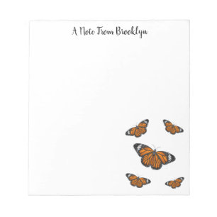Bloc-note Illustration de papillon monarque
