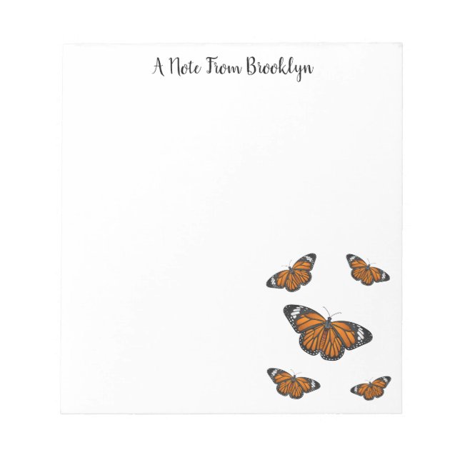 Bloc-note Illustration de papillon monarque (Devant)