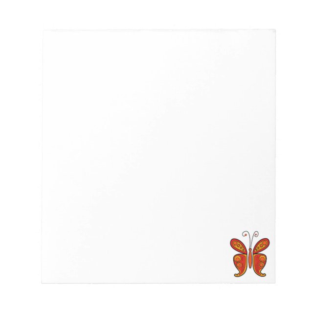 Bloc-note Illustration de papillon orange (Devant)
