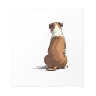 Bloc-note Illustration de vue arrière de Bulldog vintage Ama