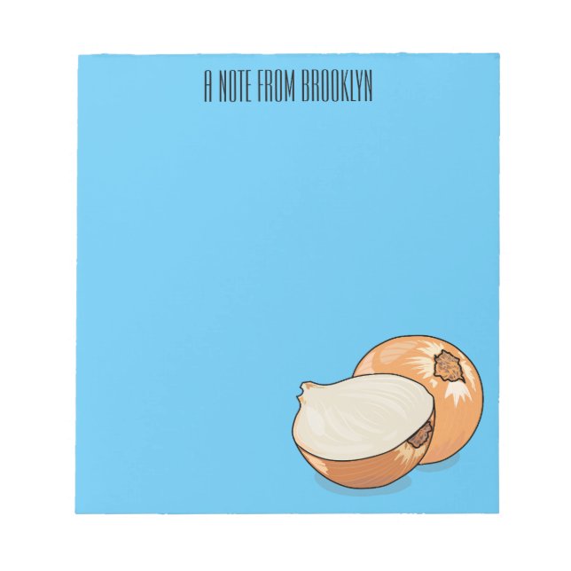 Bloc-note Illustration d'oignon (Devant)
