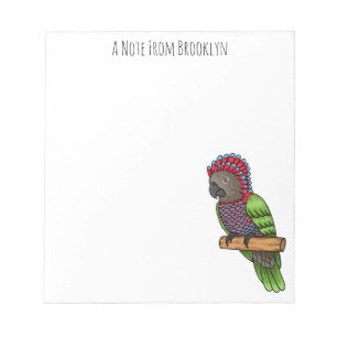 Bloc-note Illustration d'oiseau perroquet à tête de faucon