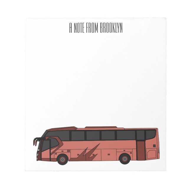 Bloc-note Illustration du bus (Devant)