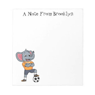 Bloc-note Illustration du joueur de football éléphant