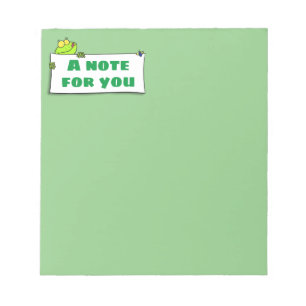 Bloc-note Illustration du panneau de grenouille verte mignon