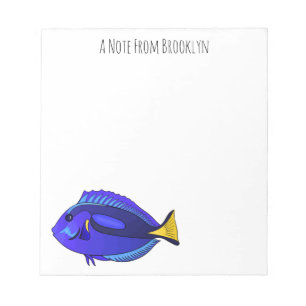 Bloc-note Illustration du poisson de la cuve bleue