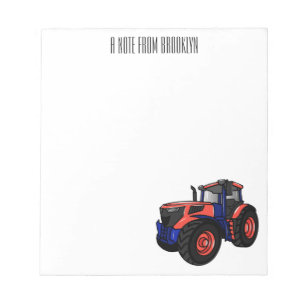 Bloc-note Illustration du tracteur