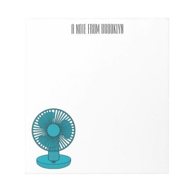 Bloc-note Illustration du ventilateur (Devant)