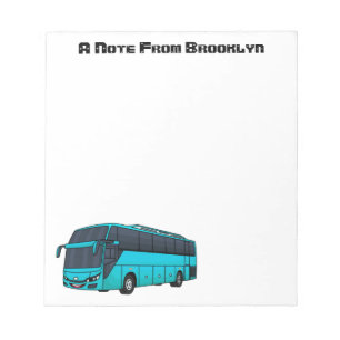 Bloc-note Illustration d'un autobus à passagers moderne