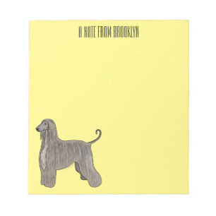 Bloc-note Illustration d'un chien hound afghan