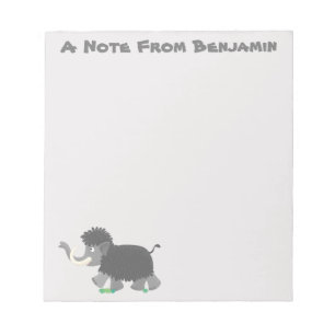 Bloc-note Illustration d'un mammouth laineux mou