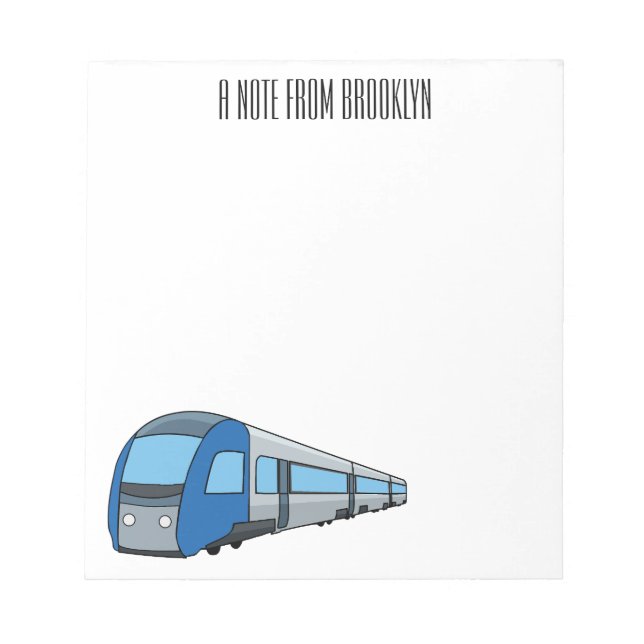 Bloc-note Illustration d'un train électrique (Devant)