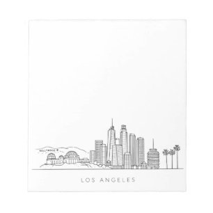 Bloc-note Illustration minimaliste de la skyline de Los Ange