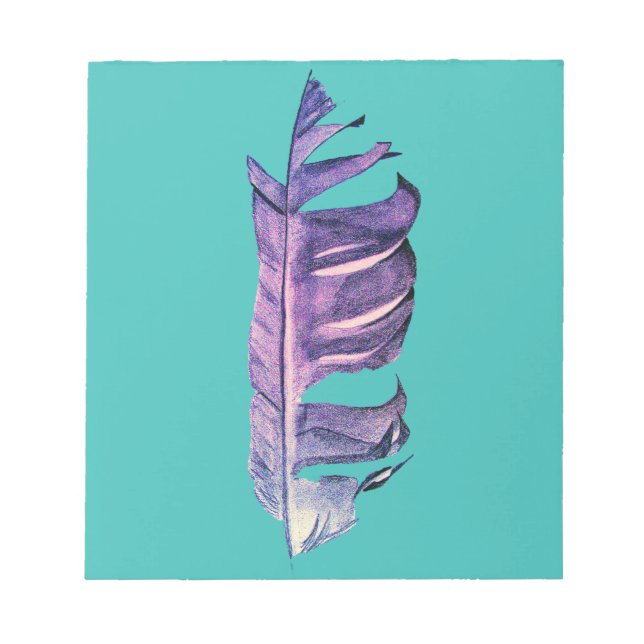 Bloc-note Illustration originale de dessin de plumes (Devant)