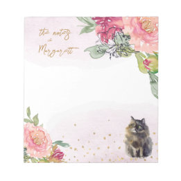 Bloc-note Illustration Perse Cat Fille Rose Activité quotidi