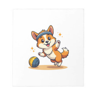 Bloc-note Illustration vectorielle de chien de volley-ball C