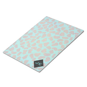 Bloc-note Impression Brown et Turquoise dalmate
