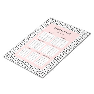 Bloc-note Impression dalmate Liste d'épiceries