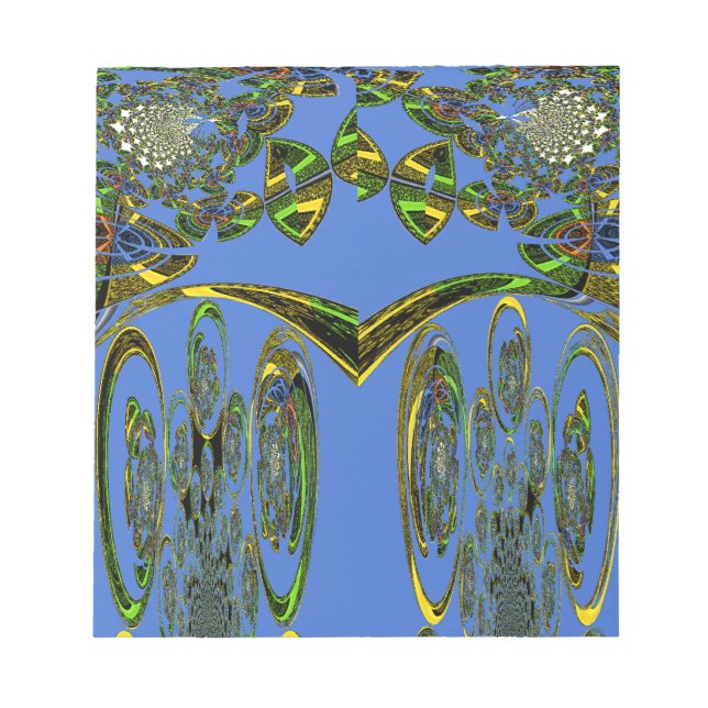 Bloc-note Impression d'art Iridescente avec design abstrait  (Devant)