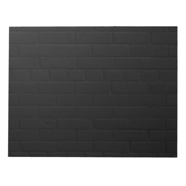 Bloc-note Impression de mur en briques noires (Devant)