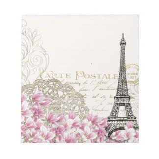 Bloc-note Impression tour Paris Eiffel vintage