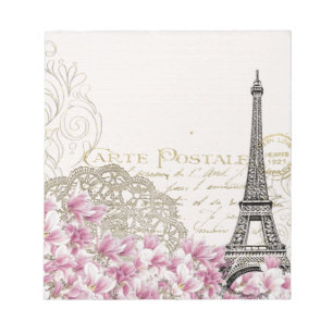 Bloc-note Impression tour Vintage Paris Eiffel