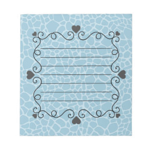 Bloc-note Imprimer Giraffe Bleue