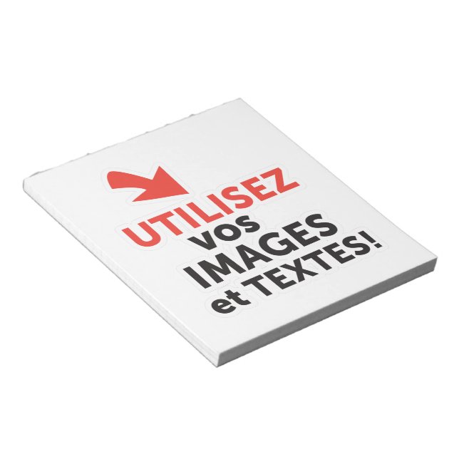 Bloc-note Imprimer vos designs en ligne do-it-yourself en Fr (Incliné)