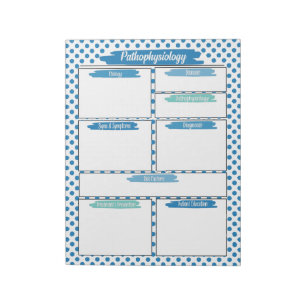 Bloc-note Infirmière bleue - Modèle de pathophysiologie