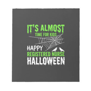 Bloc-note Infirmière diplômée Halloween Toile d'araignée et